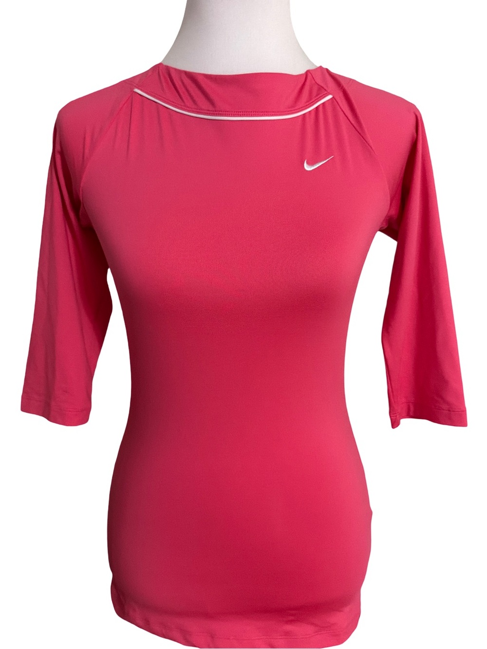 Nike Women's Hot Pink Three Quarter Sleeve Athletic Top